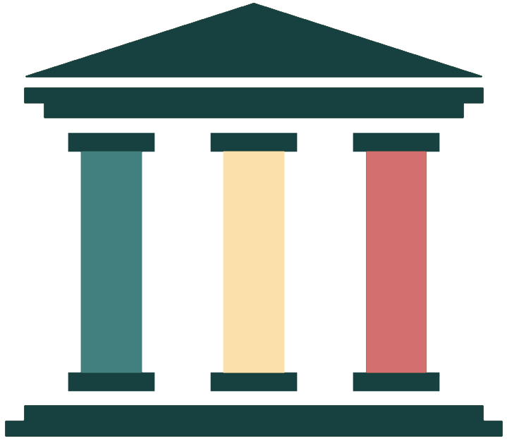 image of three pillars representing three parts to the strategy
